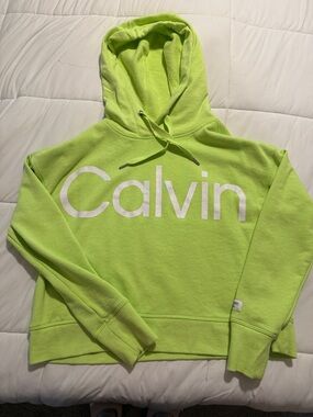 Calvin Klein Lime Green Logo Hoodie